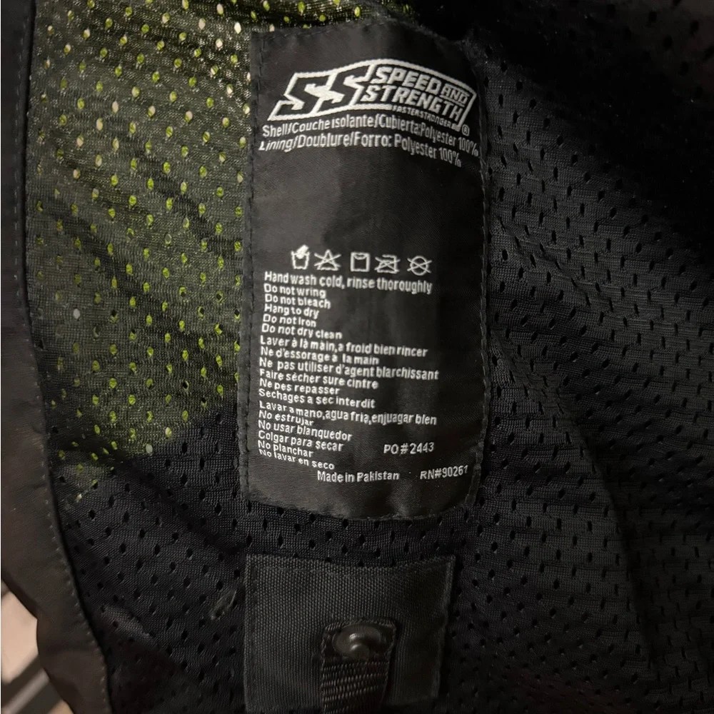 Black and Yellow Motorcycle Jacket with Reflective Panels and Ventilation - Picture 4 of 6